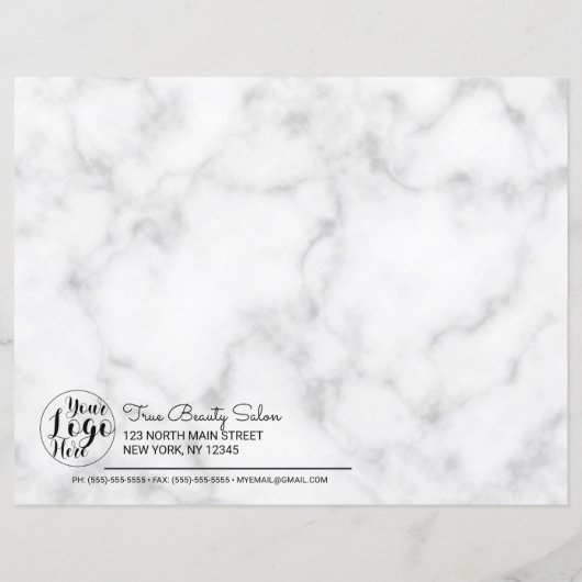 Eenvoudige whitepaper over schoonheid in zwart-wit (Achterkant)