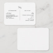 Eenvoudige whitepedetails Rond Cash Bar Informatiekaartje (Voorkant / Achterkant)