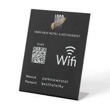 Eenvoudige WiFi-netwerkwachtwoord QR-code zwart Lo