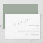 Eenvoudige wijze de nacht voor repetitie diner kaart (Voorkant / Achterkant)