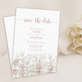 Eenvoudige Wildbloemen Boho Bruiloft Save The Date
