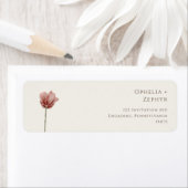 Eenvoudige wilde bloem | Adres beige retournering Etiket (Insitu)