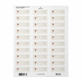 Eenvoudige wilde bloem | Adres beige retournering Etiket (Full Sheet)