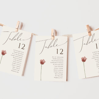 Eenvoudige wilde bloem | Schema van het beige-tabe