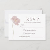 Eenvoudige Wildflower Boho Bruiloft RSVP Kaartje (Voorkant)