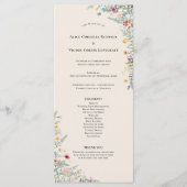 Eenvoudige Wildflower Fern Beige Weddenflat Programma (Voorkant)