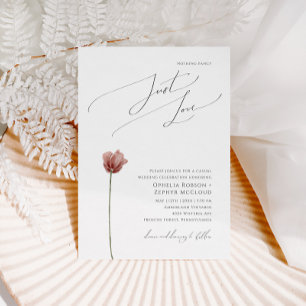 Eenvoudige Wildflower Niets Fancy Liefde Weddensch Kaart