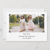 Eenvoudige Will jij m'n Junior Bridesmaid-fotokaar (Achterkant)