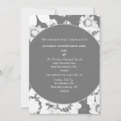 Eenvoudige Winter Bloemen Huwelijk & Foto Uitnodig Kaart (Achterkant)