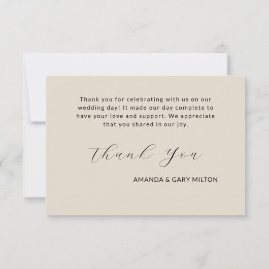 Eenvoudige winter hart bruiloft dank u bedankkaart (Achterkant)