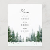 Eenvoudige Winter Kerstfeest Uitnodigen Programma  (Achterkant)