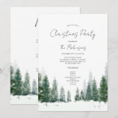 Eenvoudige Winter Kerstfeest Uitnodigen Programma (Voorkant / Achterkant)
