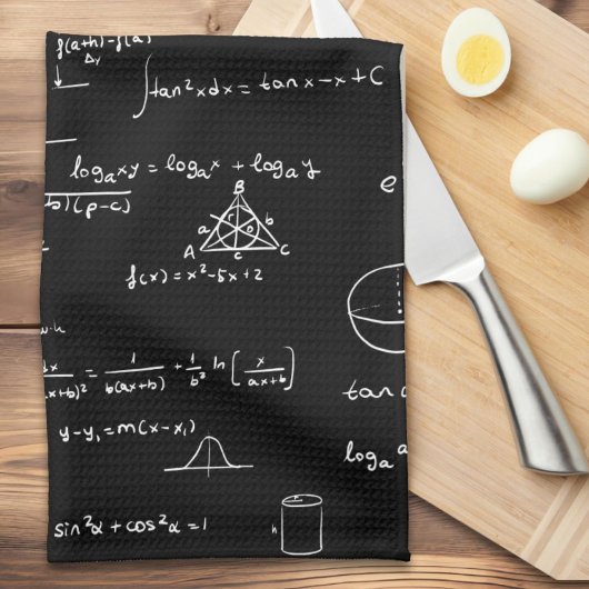 Eenvoudige Wiskunde formulevergelijkingen Handgesc Theedoek
