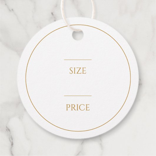 Eenvoudige Wit en Gouden Prijs Labels (Achterkant)