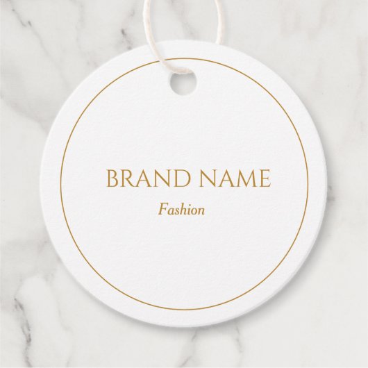 Eenvoudige Wit en Gouden Prijs Labels (Voorkant)