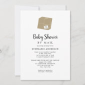 Eenvoudige witte babyshower per post kaart (Voorkant)