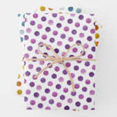 Eenvoudige witte blauwe Paarse goudmakrelen Inpakpapier Vel (In situ)