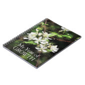 Eenvoudige Witte Bloem Waterverf Notitieboek (Linkerzijde)