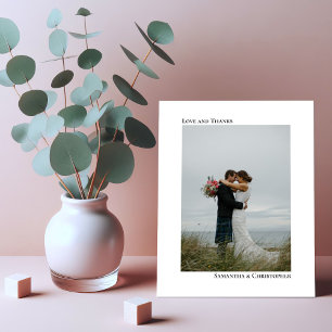 Eenvoudige witte BUDGET Weduwfoto Hartelijk dank