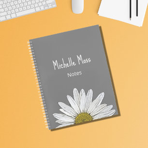 Eenvoudige Witte Dagen Botanisch Gepersonaliseerd Notitieboek