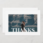 EENVOUDIGE WITTE DANK U FOTOBERICHT KAART (Voorkant / Achterkant)