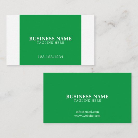 Eenvoudige, witte en groene grassteigers visitekaartje (Voorkant / Achterkant)