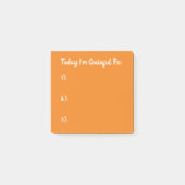 Eenvoudige witte en Oranje dankbaarheid Post-it® Notes (Voorkant)