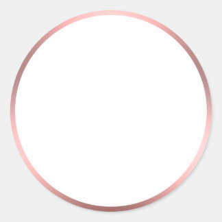 Eenvoudige, witte en roze rand voor metalen uitkij ronde sticker
