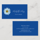 Eenvoudige witte feestdag visitekaartje (Voorkant / Achterkant)