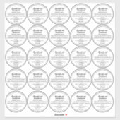 Eenvoudige Witte het Dekseletiket 2.75"dia van de Sticker (Vel)