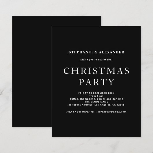 Eenvoudige witte kerstfeestdag (Voorkant / Achterkant)