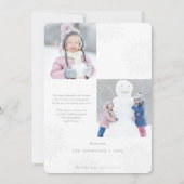 Eenvoudige witte kerstKaarten | Laat het sneeuwen Kaart (Achterkant)