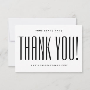 Eenvoudige witte minimalistische business bedankpa bedankkaart