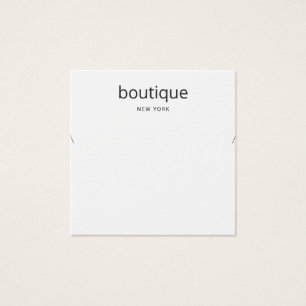 Eenvoudige witte, moderne Ketting DisplayCard Vierkante Visitekaartjes
