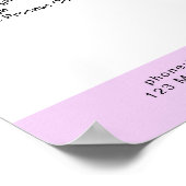 Eenvoudige witte paarse prijslijstposter poster (Hoek)