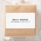 Eenvoudige, witte, professionele hedendaagse etiket (Insitu)