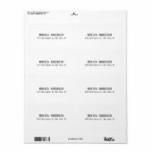 Eenvoudige, witte, professionele hedendaagse etiket (Full Sheet)