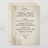 eenvoudige witte rozen kaart (Voorkant / Achterkant)