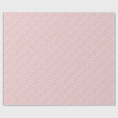 Eenvoudige Witte Sneeuwvlokken Roze Kerst Cadeaupapier (Vlak)