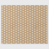 Eenvoudige witte Stippen op Faux Rustic Brown Kraf Cadeaupapier (Vlak)