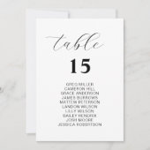 Eenvoudige Witte Trouwstoelindeling Kaarten (Voorkant)