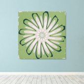 Eenvoudige witte ventilator canvas afdruk (Insitu (Houten vloer))