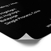 Eenvoudige witte zwarte prijslijsten Poster (Hoek)