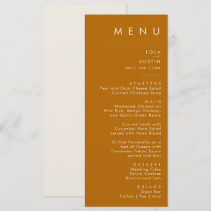 Eenvoudige woestijn   Het verbrande Oranje menu va