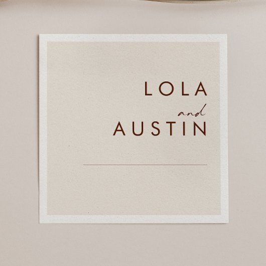 Eenvoudige woestijn | Natural White Wedding Napkin Servet