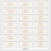 Eenvoudige woestijn | Natuurlijke witte Adresetike Sticker (Vel)