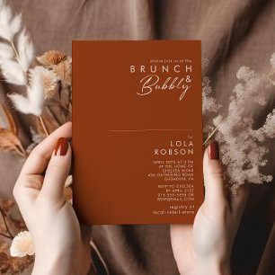 Eenvoudige woestijn Terracotta Brunch & Bubble S Kaart