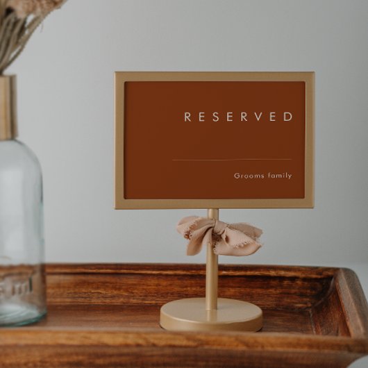 Eenvoudige Woestijn | Terracotta Gereserveerd Bord