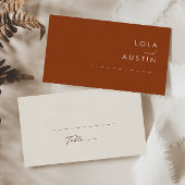 Eenvoudige Woestijn | Terracotta Plat Tafelkaartje Plaatskaartje