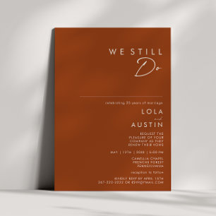 Eenvoudige woestijn   Terracotta we do Vow Renewal Kaart